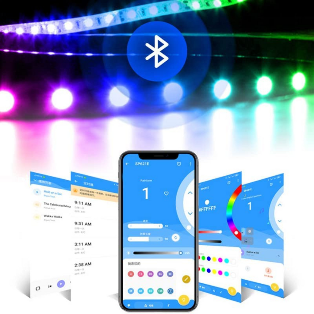SP623E Smart Bluetooth RGBIC Pixel Strip Light Controller Chronos Lights