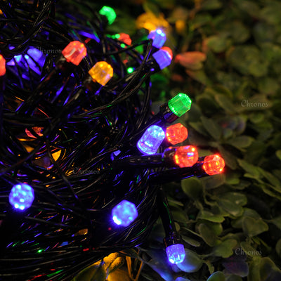 Black Wire Fancy LED Series String Lights | 8mm Multi LED