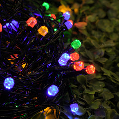 Black Wire Fancy LED Series String Lights | 8mm Multi LED