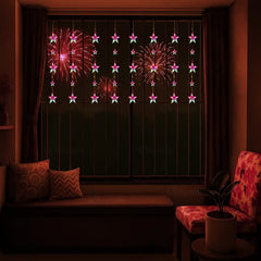 Star Curtain String Lights | 40 Stars | Multi LED