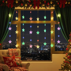 Star Curtain String Lights | 40 Stars | Multi LED