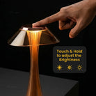 Stria rechargeable table lamp with premium acrylic body and slim modern profile