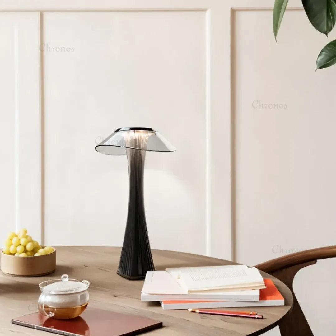 Stria Slim rechargeable table lamp with bright cool white LED lighting