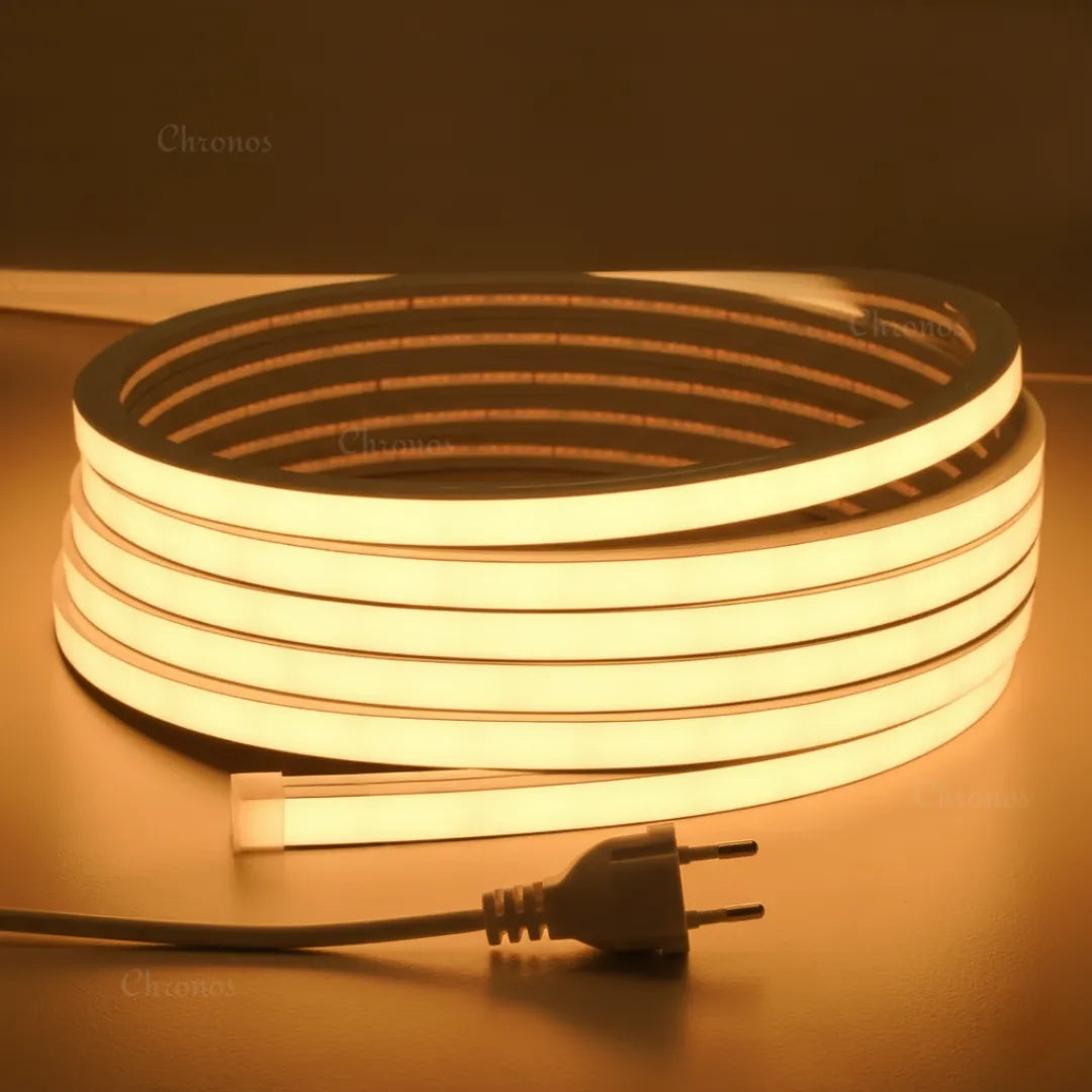 AC220V flexible silicone neon light with 10x10mm profile and warm white illumination