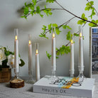 Acrylic glass LED flameless candles with realistic moving flame technology