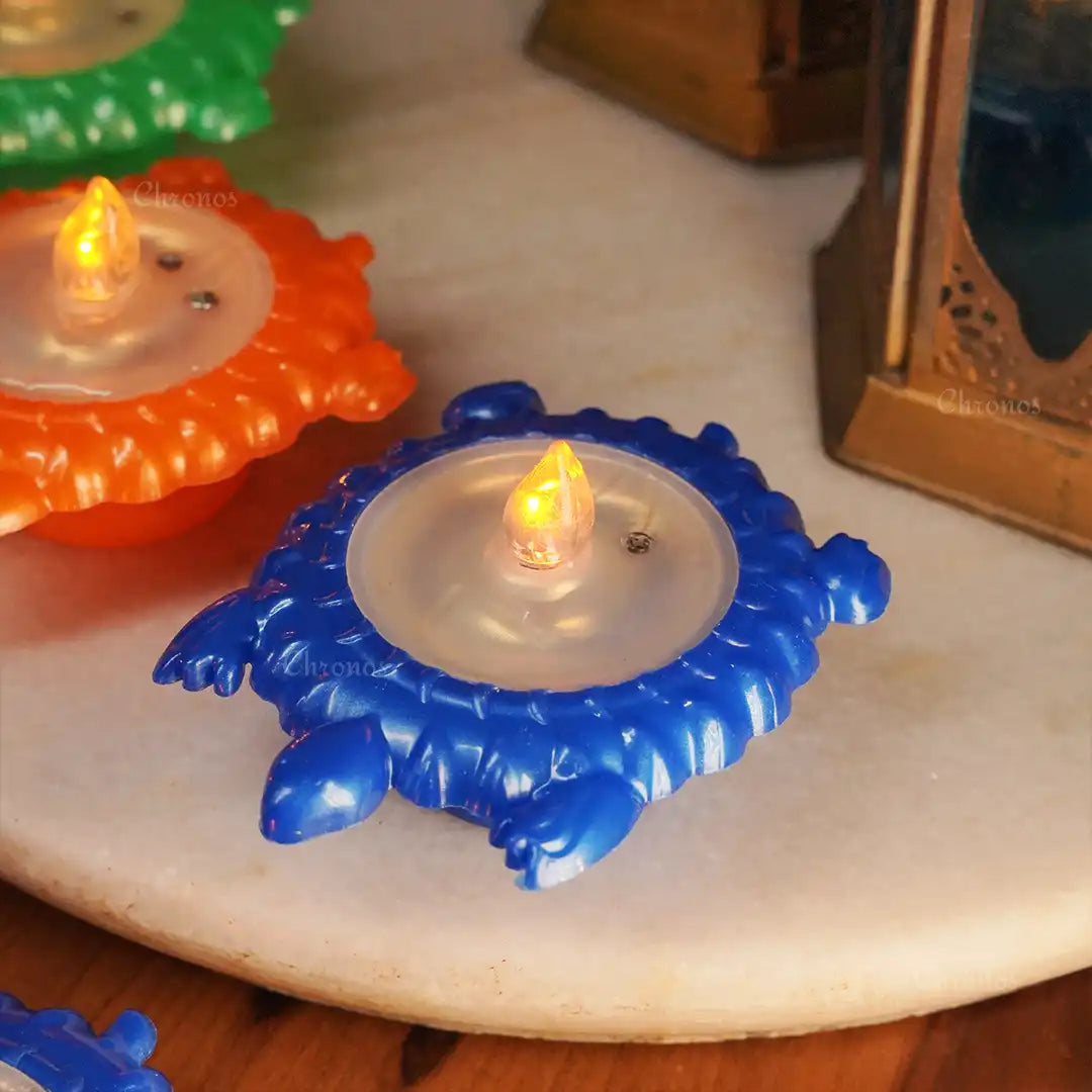 Auto Sensor Diya for Temple Decor – Lights Up with Touch of Water