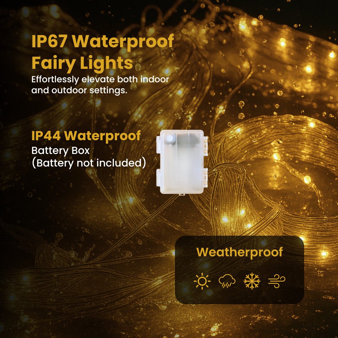 Battery operated copper string fairy lights with 60 LEDs for portable decorative use