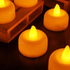Chronos Lights battery operated LED tea light candles with realistic flickering glow