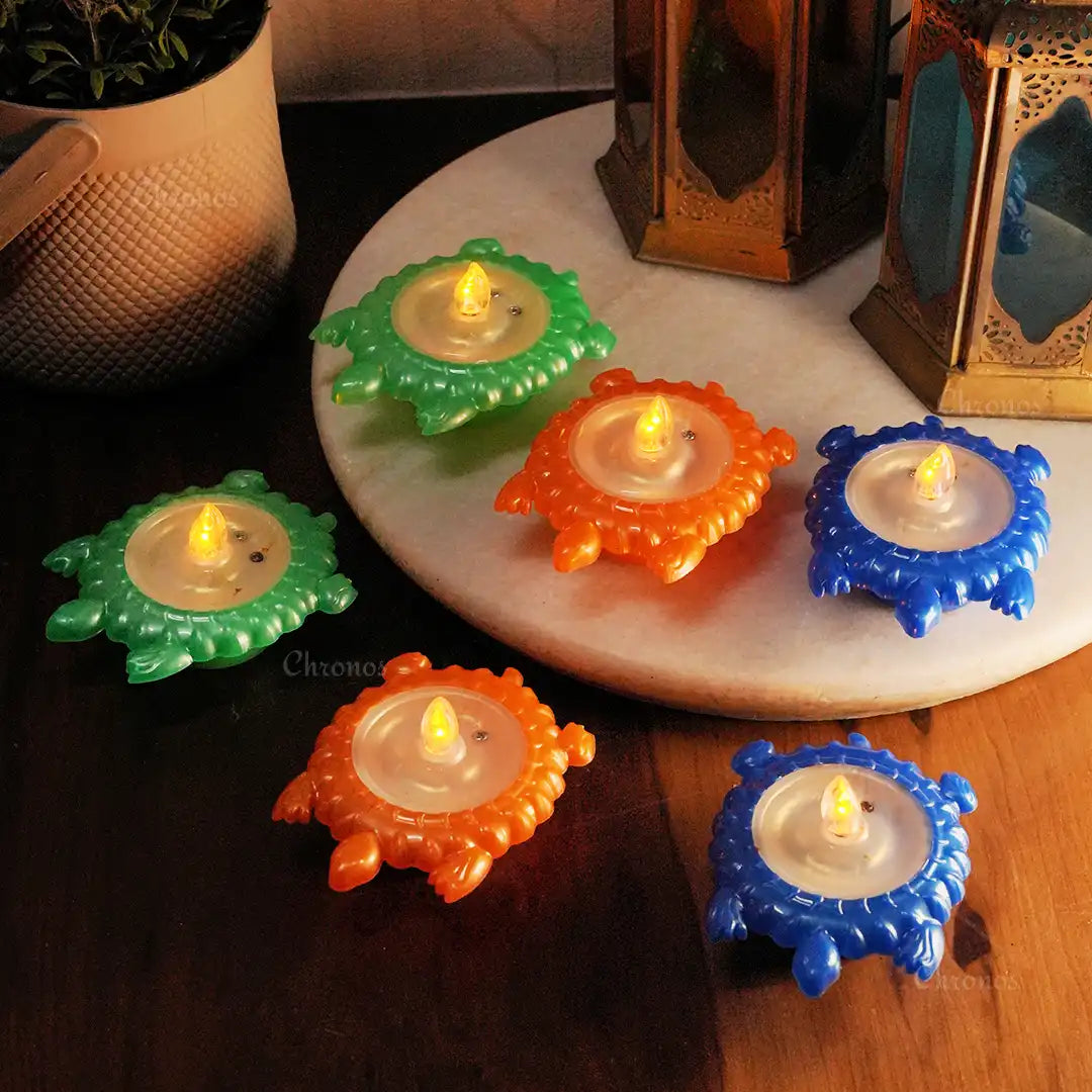 Battery-Operated Kuber Diya with Water Sensor – Flameless & Safe