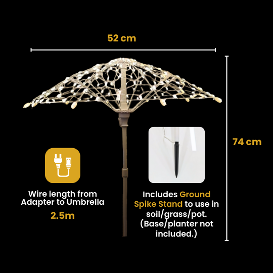 Umbrella-shaped decorative lighting for cafés, restaurants, and commercial spaces – Chronos Lights