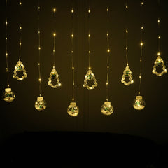 Christmas Ball + Tree Curtain Lights | Warm White