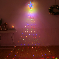 Star with 9 String Lights Christmas Tree Decoration | Multi LED