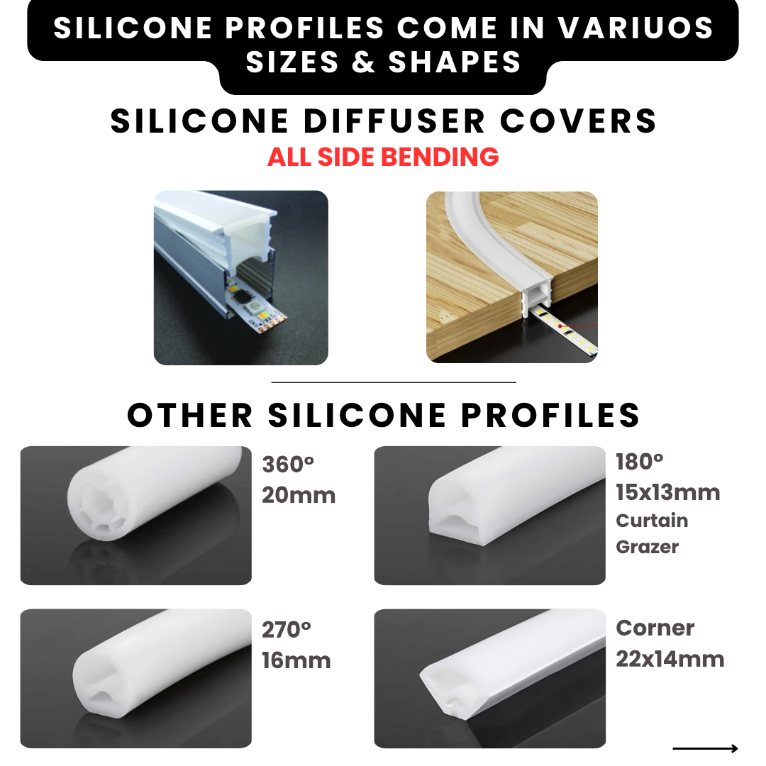 IP67 outdoor-ready 20mm 360° neon silicone LED tube by Chronos Lights UV and flame-resistant