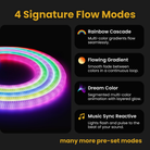 360° glow RGBIC neon rope light by Chronos Lights for events and decor