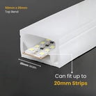 Chronos Lights oversized 50x25mm neon-style silicone LED housing for outdoor architectural lighting