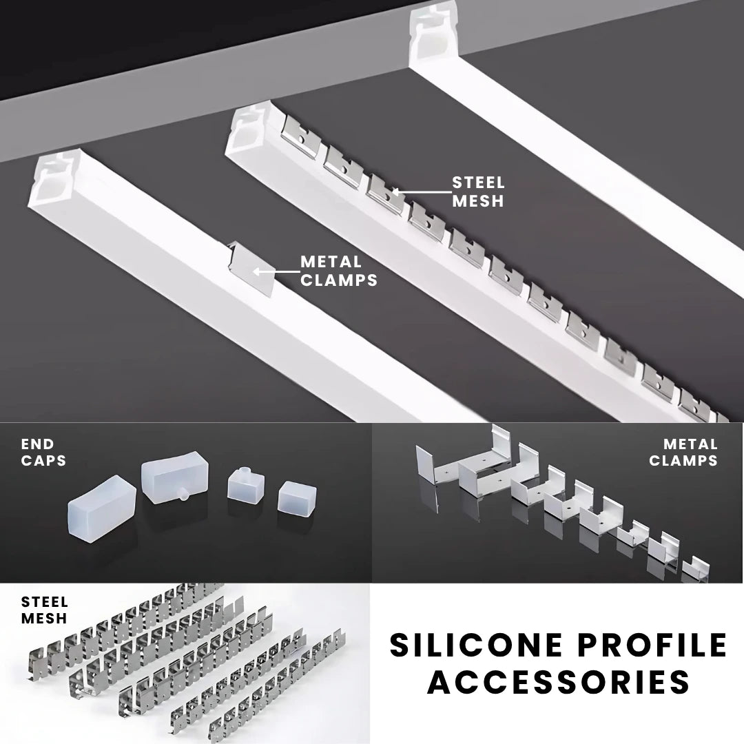 Outdoor-ready, UV-resistant 50x25mm silicone LED profile by Chronos Lights for gardens, terraces, and facades