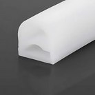 Chronos Lights D-Shape 180° side-glow silicone LED profile 15x13mm for 8mm LED strips IP66
