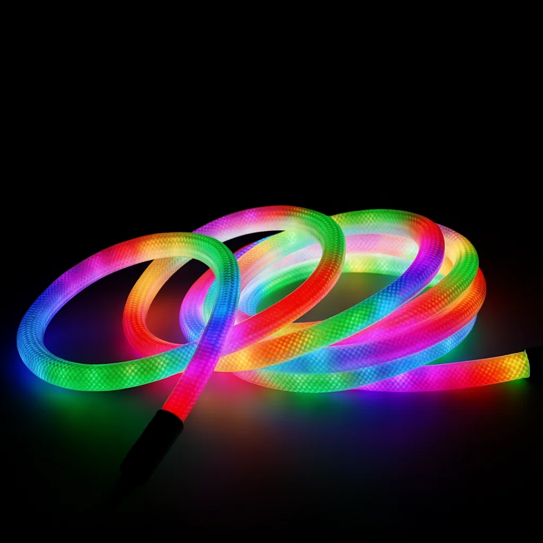 Flexible 360° RGBIC neon glow rope LED strip by Chronos Lights