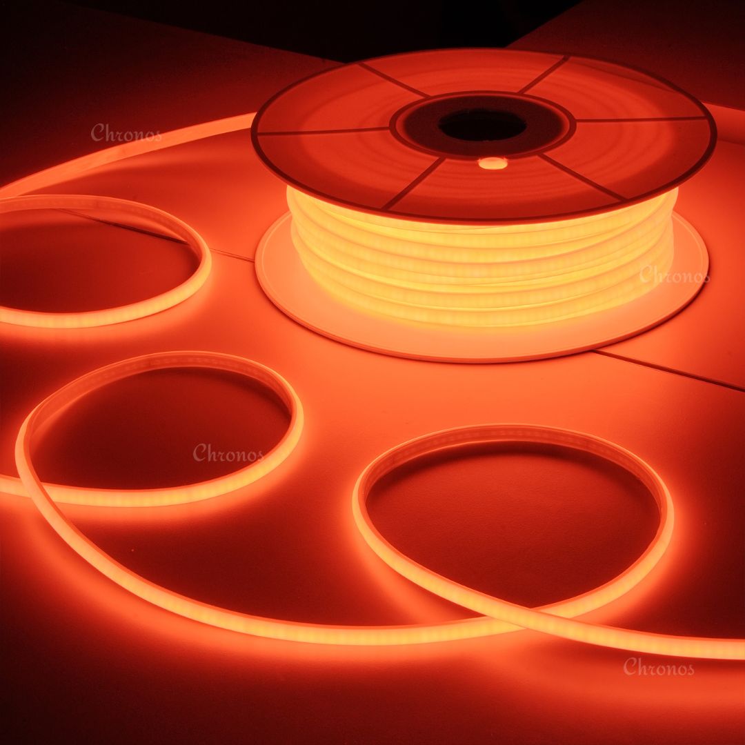 Frosted neon LED strip light by Chronos Lights for home interiors and decor