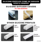 Premium V-Shape LED diffuser 22x14mm, IP66 weather-resistant, side-bend compatible with COB and SMD strips for Indian conditions