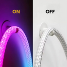 Woven RGBIC neon LED strip by Chronos Lights with vibrant 360° glow