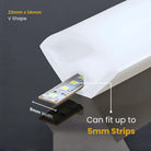 22x14mm V-Shape silicone LED profile for corners, architectural cove lighting, signage outlines, and outdoor-ready installations