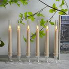 ChronosLights LED candles enhancing modern living room décor