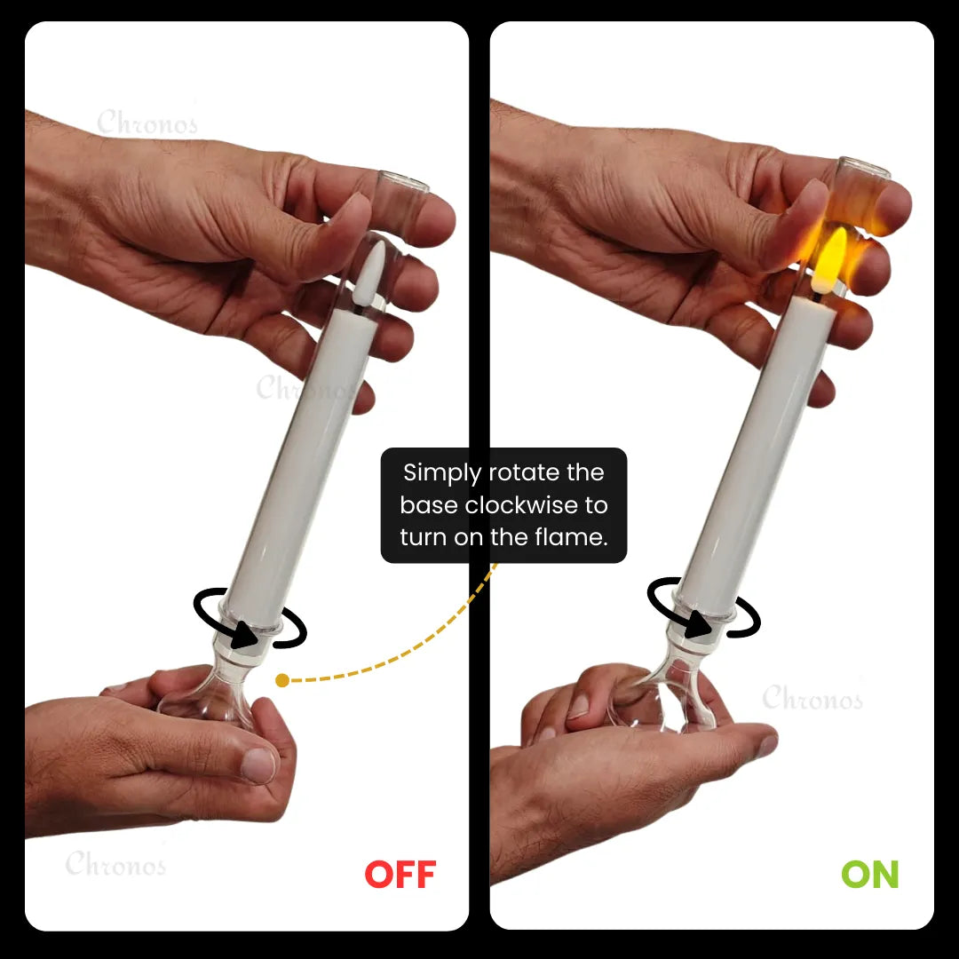 ChronosLights moving flame LED candles for elegant home décor