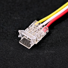 Secure snap-latch closure of Chronos Lights LED connector.
