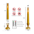 LED candles available in red gold black beige and white colors