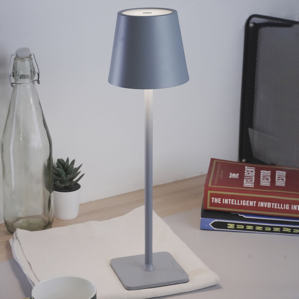 Conic Portable Cordless LED Table Lamp GREY