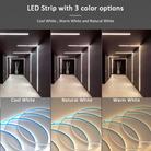 Cool white 6500K WS2811 LED strip lights with smooth light transitions