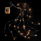 Copper wire fairy LED lights with waterfall effect in warm white for elegant decorative lighting