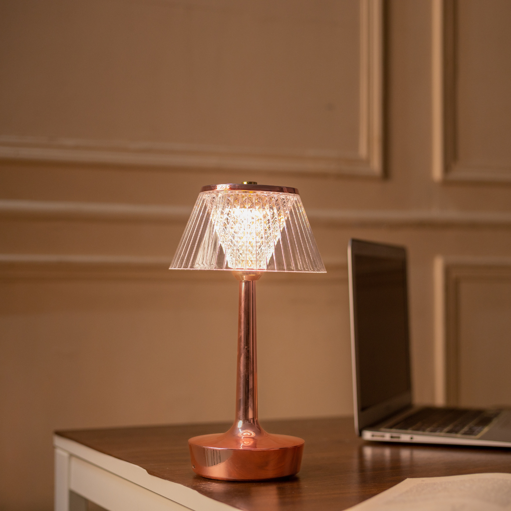 Dazzle Portable LED Table Lamp Rose Gold