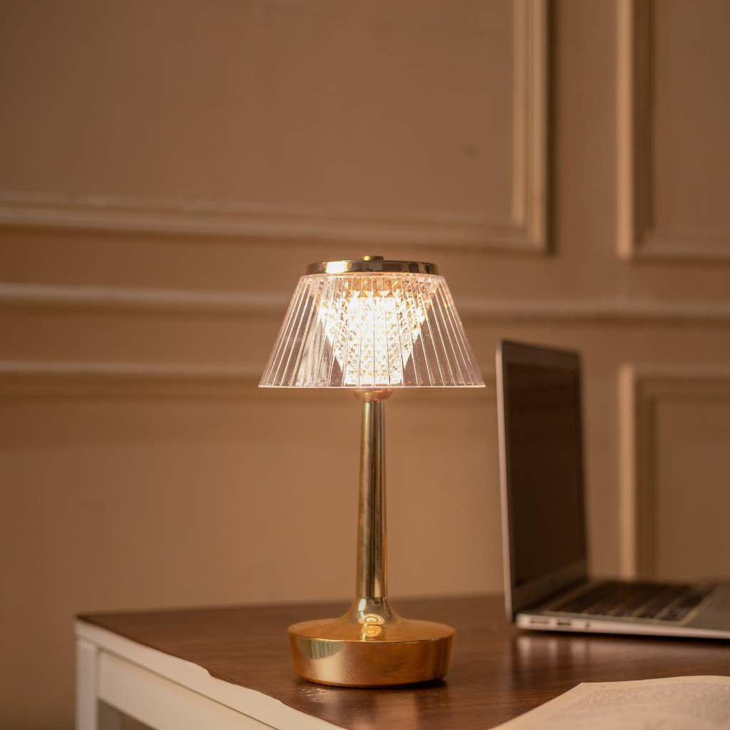 Dazzle Portable LED Table Lamp Gold