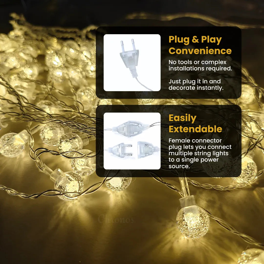 Chronos Lights decorative bubble curtain lights 10ft x 2ft for home and event backdrop