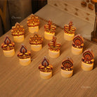 Decorative Metal LED Diya Alternative – Elegant Ready-to-Use Candle Replacement