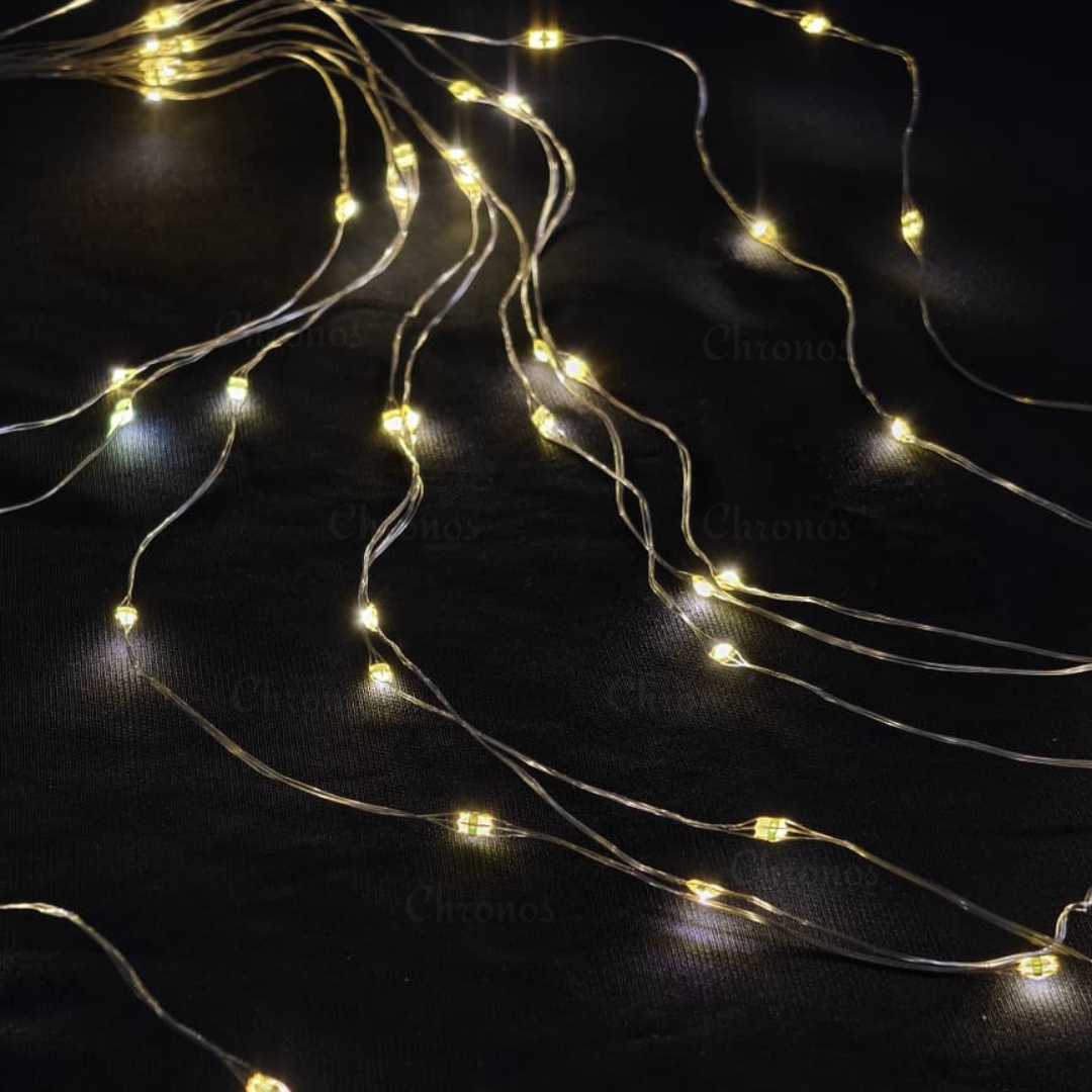 Decorative waterfall LED fairy lights ideal for weddings, events, and celebrations