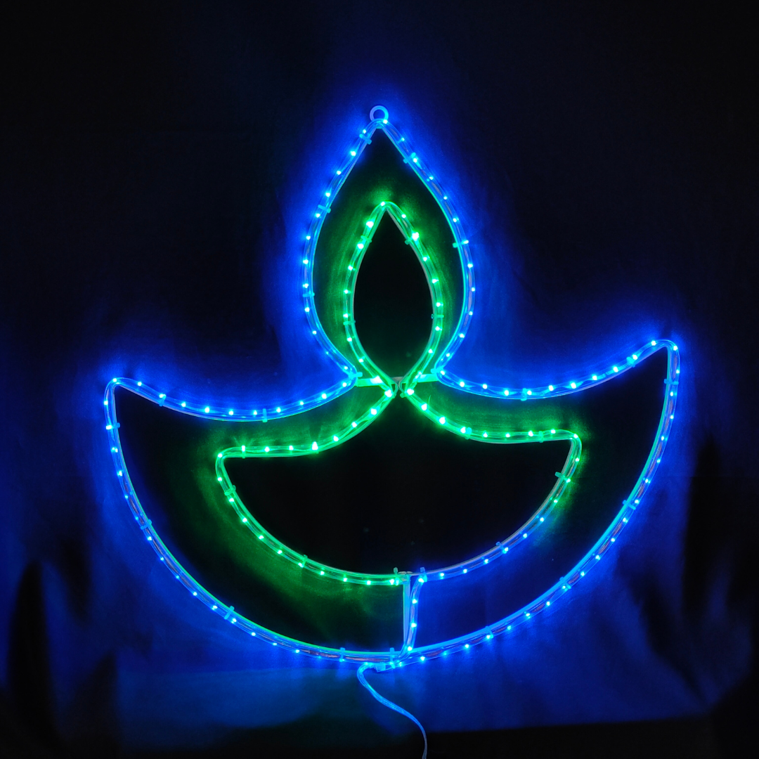 Diwali RGB LED diya hanging light for home, temple, and entrance decoration