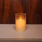 Durable acrylic pleated LED candle with shatter resistant lightweight body