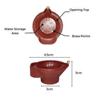 Eco-Friendly LED Brown Diyas – Pack of 12, Water-Activated LED Glow, Flameless and Safe for Indoor Use – Chronos Lights