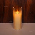 Elegant transparent LED candle for pooja room, mandir, and spiritual décor