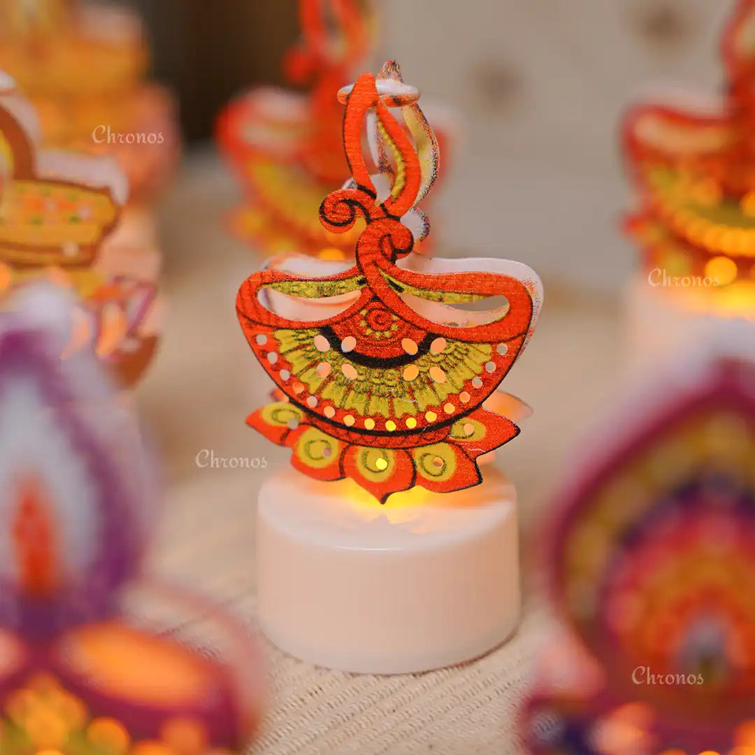 Energy Efficient LED Tealights Set – Sustainable Festive Lighting for Ganpati Celebrations
