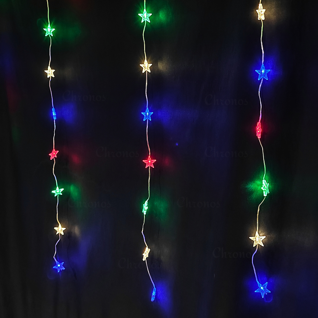Fairy star curtain lights for party backdrop and photo booth decoration