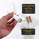 Flameless candles with moving wick and warm white ambient light