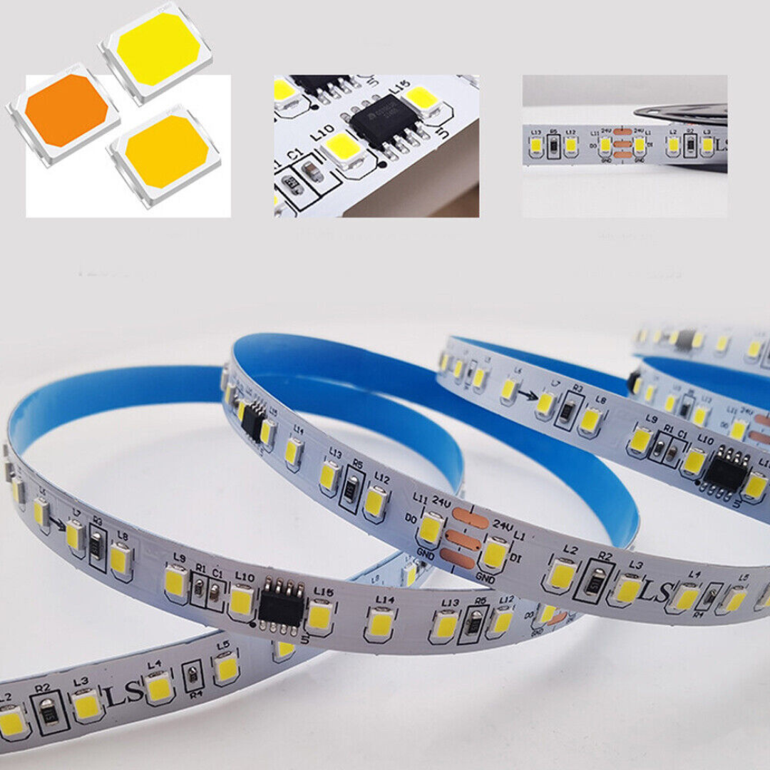 Flexible LED strip lights with 2835 SMD LEDs for creative and decorative projects