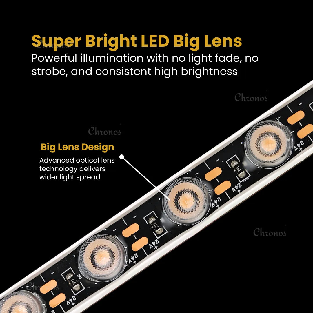 Flexible silicone wall washer light with compact 14mm profile for narrow installations