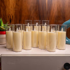 Flickering LED candle set for safe indoor lighting and decorative ambiance