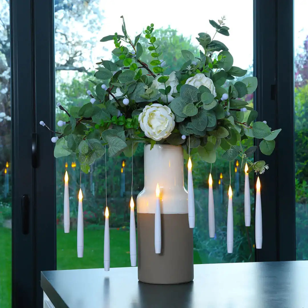 3D Realistic Flame LED Floating Candle – Wireless and Flameless Home Decoration