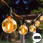 Chronos G40 Outdoor Bulb String Lights Hanging with IP44 waterproof globe LED bulbs for patio and garden décor